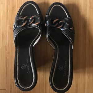Cole Haan Wood Wedge Sandals Size 8, EXC Condition